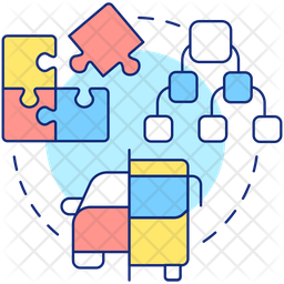 Infrastructure modularity Icon - Download in Colored Outline Style