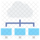 Cloud Infrastruktur Cloud Netzwerk Cloud Hosting Symbol