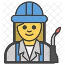 Reparadora Mujer De Servicio Tecnico Icono