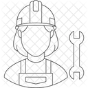 Ingeniera Trabajadora Trabajadora Icono