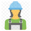 Mujer Ingeniero Laboral Icono