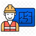 Ingeniero Constructor Trabajador Icono