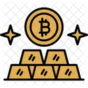Ingots Gold Bitcoin Icon
