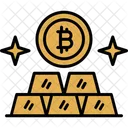Ingots Gold Bitcoin Icon