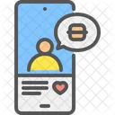 Content Ersteller Food Vlogger Social Media Symbol