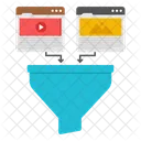 Inhaltsfilterung Inhaltsextraktion Videofilterung Symbol