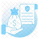 Inheritance Law Money Bag Litigation Icon