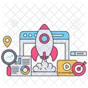 Inicializacao De SEO Lancamento De SEO Iniciacao De SEO Ícone