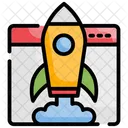 Inicializacao Do Site Novo Site Lancamento De Foguete Ícone