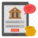 Iniciar sesión en la aplicación bancaria  Icono