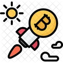 Cohete Sol Bitcoin Icon