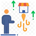 Startup Empresario Marketing Progreso Retroalimentacion Negocio Crecimiento Agil Icono