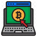 Bitcoin Portatil Dinero Icono