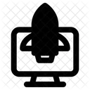 Inicio En Linea Monitor Cohete Icon