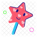 Piruleta Estrella Piruleta Sonriente Piruleta Emoji Icono