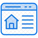 Hogar Sitio Web Bienes Raices En Linea Icono