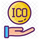 Erstes Munzangebot ICO Bitcoin Symbol