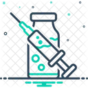 Injecao Completa Com Medicamento Seringa Tratamento Ícone