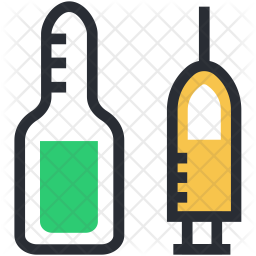 Injecting Icon - Download in Colored Outline Style