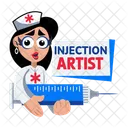 Injection Artist Syringe Nurse Icon