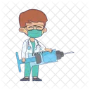 Injection in nurse man  Icon