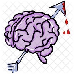 Injured Brain Icon Of Colored Outline Style Available In Svg Png Eps Ai Icon Fonts