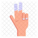 Hand Injury Fingers Hurt Fractured Fingers Icon