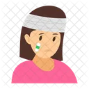 Injured Patient Head Bandage Head Injury Icon
