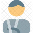 Injured Patient Hand Fracture Elbow Fracture Icon