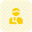 Injured Patient Hand Fracture Elbow Fracture Icon