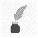 Ink Feather Inkwell Icon