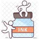 Ink Pot Ink Jar Liquid Ink Icon