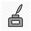 Ink Pot Pen Quill Icon