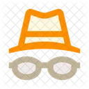 Spion Brille Hut Symbol