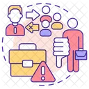 Inkompetent Management Kooperativ Symbol