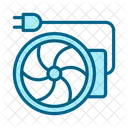Ventilation Icons Color Blue Symbol