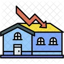 Bienes Raices Crisis Recesion Icono