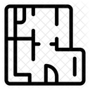 Innenarchitektur Schema Planung Symbol