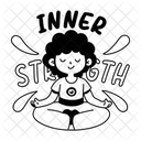 Innere Starke Achtsamkeit Meditation Symbol