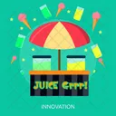 Innovacion Jugo Hielo Icono