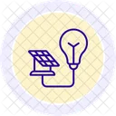 Icono De Linea De Innovacion En Energia Solar Icono