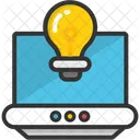 Innovation Laptop Bulb Icon