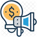 Advertisement Dollar Bulb Icon