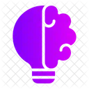 Innovation Bulb Brain Icon