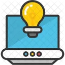 Innovation Laptop Bulb Icon
