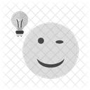 Lightbulb Emoji Face Icon