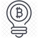 Bitcoin Lampada Criptomoeda Icon