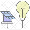 Icone De Cor Linear De Inovacao Em Energia Solar Ícone