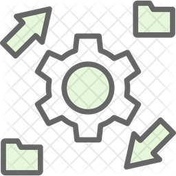 Input Icon - Download in Colored Outline Style