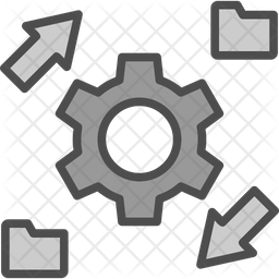 Input Icon - Download in Colored Outline Style